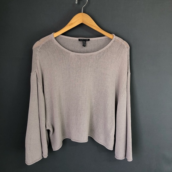 Eileen Fisher Cropped Oversize Sweater - Picture 2 of 7